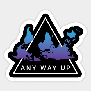 Any Way Up Upside Down Map Sticker